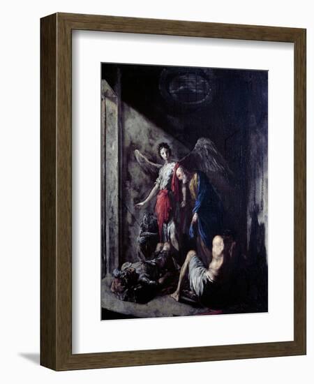 St Peter Being Freed by the Angel-Johann Heinrich Schonfeld-Framed Giclee Print