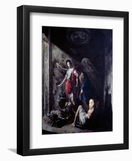 St Peter Being Freed by the Angel-Johann Heinrich Schonfeld-Framed Giclee Print