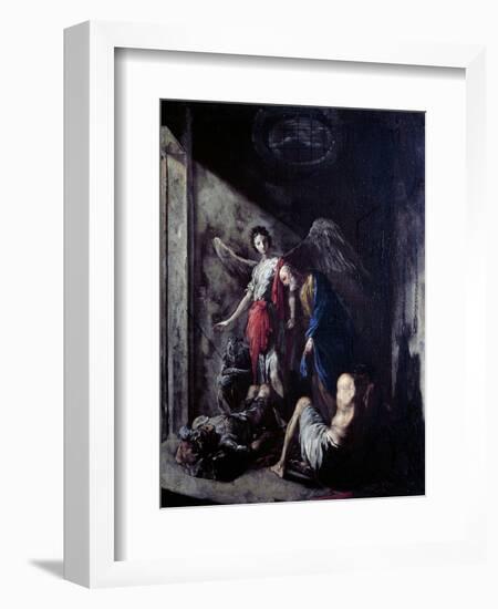 St Peter Being Freed by the Angel-Johann Heinrich Schonfeld-Framed Giclee Print