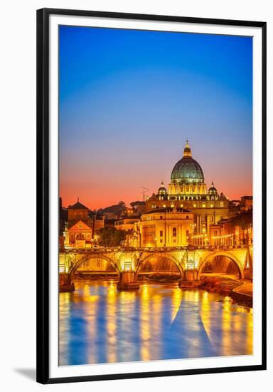 St. Peter Cathedral Rome Italy-null-Framed Premium Giclee Print