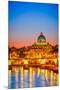 St. Peter Cathedral Rome Italy-null-Mounted Premium Giclee Print