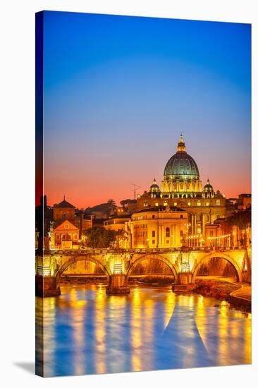St. Peter Cathedral Rome Italy-null-Stretched Canvas