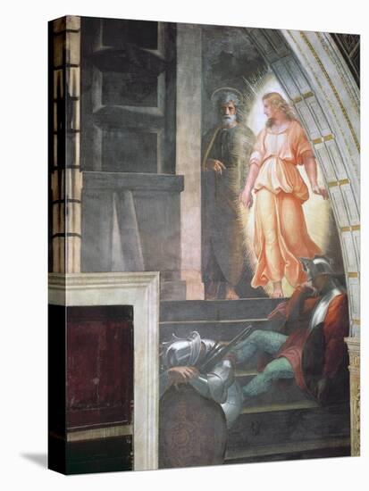 St Peter Escapes with the Angel, from 'The Liberation of Saint Peter' in the Stanza D'Eliodoro-Raphael-Stretched Canvas