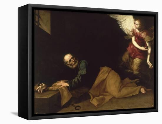 St. Peter Freed by an Angel, 1639-Jusepe de Ribera-Framed Stretched Canvas