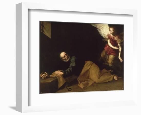 St. Peter Freed by an Angel, 1639-Jusepe de Ribera-Framed Giclee Print