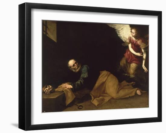 St. Peter Freed by an Angel, 1639-Jusepe de Ribera-Framed Giclee Print