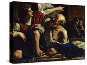 St. Peter Freed by an Angel-Guercino-Stretched Canvas