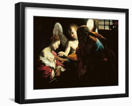 St Peter Healing St Agatha-Giovanni Lanfranco-Framed Giclee Print