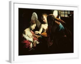 St Peter Healing St Agatha-Giovanni Lanfranco-Framed Giclee Print