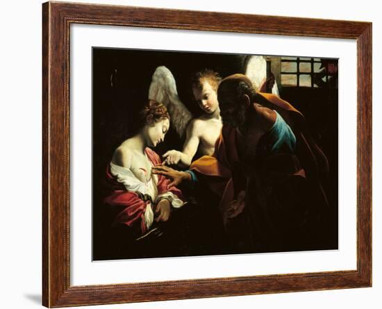 St Peter Healing St Agatha-Giovanni Lanfranco-Framed Giclee Print