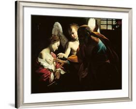 St Peter Healing St Agatha-Giovanni Lanfranco-Framed Giclee Print