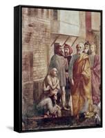 St. Peter Healing the Sick with His Shadow-Masaccio-Framed Stretched Canvas