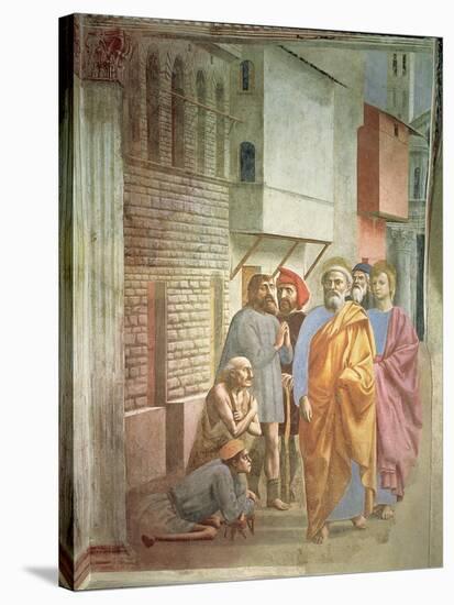 St. Peter Healing with His Shadow, circa 1427-Tommaso Masaccio-Stretched Canvas