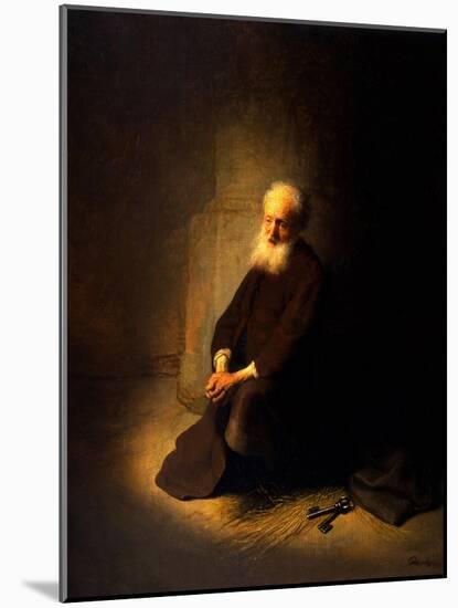 St. Peter in Prison, 1631-Rembrandt van Rijn-Mounted Giclee Print