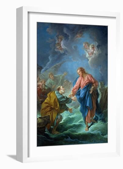 St. Peter Invited to Walk on the Water, 1766-Francois Boucher-Framed Giclee Print
