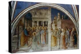 St Peter Ordaining St Stephen Deacon, Mid 15th Century-Fra Angelico-Stretched Canvas