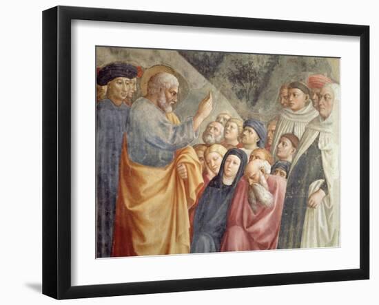 St. Peter Preaching in Jerusalem circa 1427-Tommaso Masolino Da Panicale-Framed Giclee Print