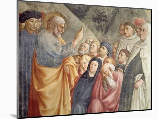 St. Peter Preaching in Jerusalem circa 1427-Tommaso Masolino Da Panicale-Mounted Giclee Print