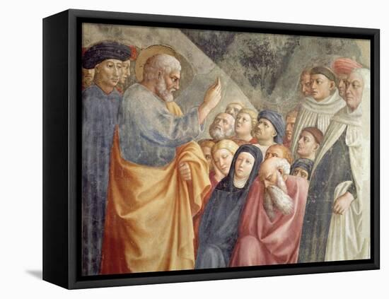 St. Peter Preaching in Jerusalem circa 1427-Tommaso Masolino Da Panicale-Framed Stretched Canvas