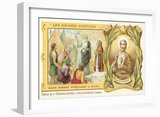 St Peter Preaching in Rome, 1st Century-null-Framed Giclee Print