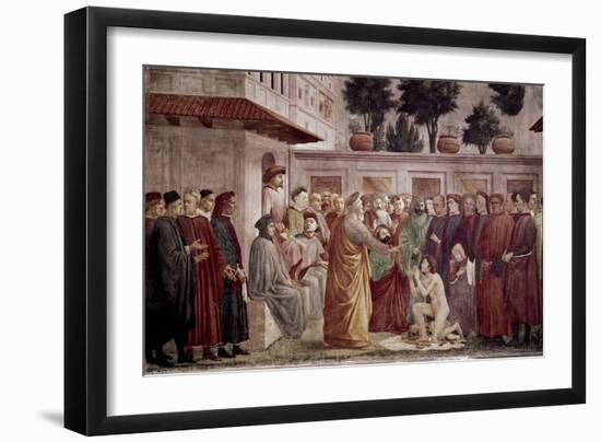 St. Peter Resurrects the Child of Theophilus-Masaccio-Framed Giclee Print