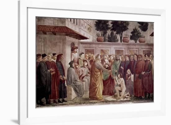 St. Peter Resurrects the Child of Theophilus-Masaccio-Framed Giclee Print