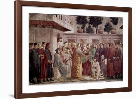 St. Peter Resurrects the Child of Theophilus-Masaccio-Framed Giclee Print