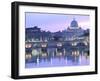 St. Peter's and Ponte Sant Angelo, The Vatican, Rome, Italy-Walter Bibikow-Framed Premium Photographic Print