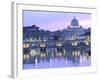 St. Peter's and Ponte Sant Angelo, The Vatican, Rome, Italy-Walter Bibikow-Framed Photographic Print