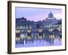 St. Peter's and Ponte Sant Angelo, The Vatican, Rome, Italy-Walter Bibikow-Framed Photographic Print