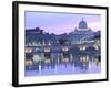 St. Peter's and Ponte Sant Angelo, The Vatican, Rome, Italy-Walter Bibikow-Framed Photographic Print