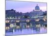 St. Peter's and Ponte Sant Angelo, The Vatican, Rome, Italy-Walter Bibikow-Mounted Photographic Print