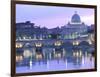 St. Peter's and Ponte Sant Angelo, The Vatican, Rome, Italy-Walter Bibikow-Framed Photographic Print