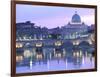 St. Peter's and Ponte Sant Angelo, The Vatican, Rome, Italy-Walter Bibikow-Framed Photographic Print