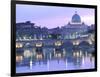 St. Peter's and Ponte Sant Angelo, The Vatican, Rome, Italy-Walter Bibikow-Framed Photographic Print