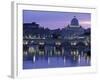 St. Peter's and Ponte Sant Angelo, The Vatican, Rome, Italy-Walter Bibikow-Framed Photographic Print