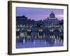 St. Peter's and Ponte Sant Angelo, The Vatican, Rome, Italy-Walter Bibikow-Framed Photographic Print