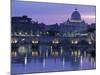 St. Peter's and Ponte Sant Angelo, The Vatican, Rome, Italy-Walter Bibikow-Mounted Photographic Print