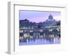 St. Peter's and Ponte Sant Angelo, The Vatican, Rome, Italy-Walter Bibikow-Framed Photographic Print