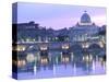 St. Peter's and Ponte Sant Angelo, The Vatican, Rome, Italy-Walter Bibikow-Stretched Canvas