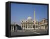 St. Peter's and St. Peter's Square, Vatican, Rome, Lazio, Italy-Philip Craven-Framed Stretched Canvas