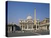 St. Peter's and St. Peter's Square, Vatican, Rome, Lazio, Italy-Philip Craven-Stretched Canvas