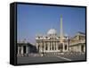 St. Peter's and St. Peter's Square, Vatican, Rome, Lazio, Italy-Philip Craven-Framed Stretched Canvas