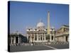 St. Peter's and St. Peter's Square, Vatican, Rome, Lazio, Italy-Philip Craven-Stretched Canvas