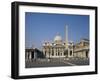 St. Peter's and St. Peter's Square, Vatican, Rome, Lazio, Italy-Philip Craven-Framed Photographic Print