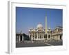 St. Peter's and St. Peter's Square, Vatican, Rome, Lazio, Italy-Philip Craven-Framed Photographic Print