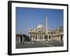 St. Peter's and St. Peter's Square, Vatican, Rome, Lazio, Italy-Philip Craven-Framed Photographic Print