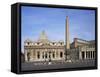 St. Peter's and St. Peter's Square, Vatican, Rome, Lazio, Italy-Peter Scholey-Framed Stretched Canvas