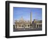 St. Peter's and St. Peter's Square, Vatican, Rome, Lazio, Italy-Peter Scholey-Framed Photographic Print