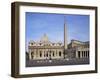 St. Peter's and St. Peter's Square, Vatican, Rome, Lazio, Italy-Peter Scholey-Framed Photographic Print